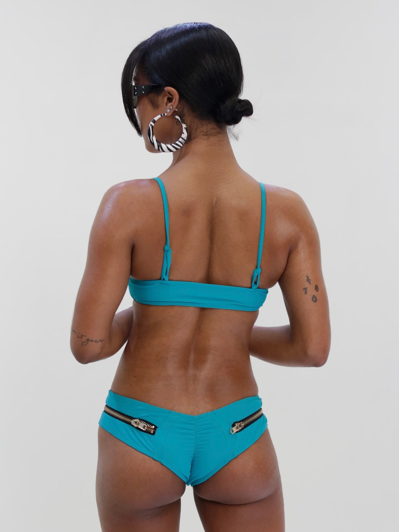 Zipper Bikini Bottoms