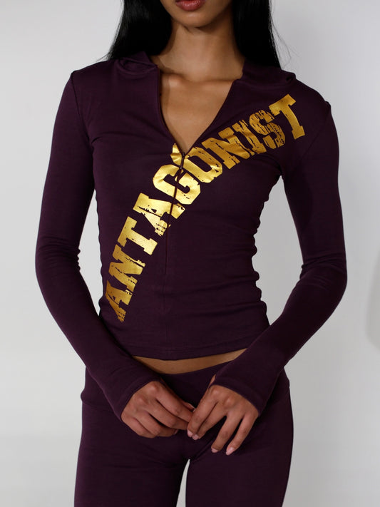 Plum Butter Half Zip Hoodie