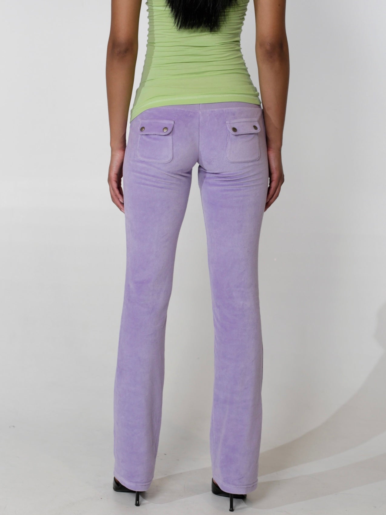 Alice Low-Rise Velour Pants
