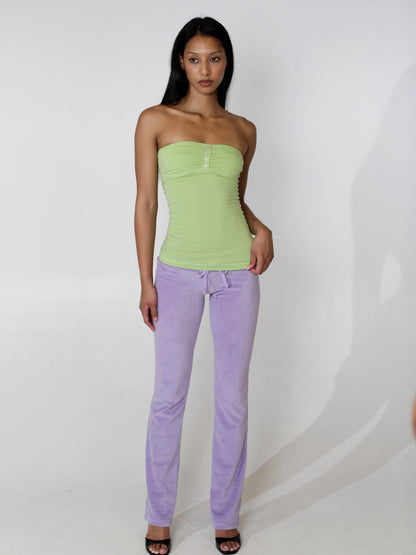 Alice Low-Rise Velour Pants