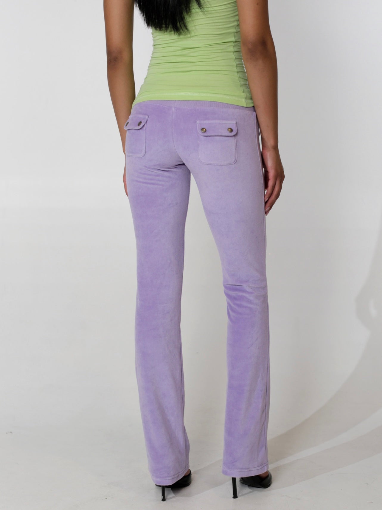 Alice Low-Rise Velour Pants