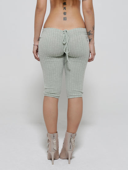 Sage V-Waist Tie Capris